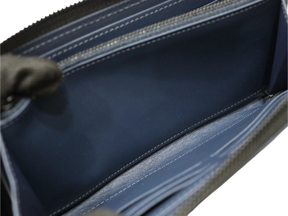 LOUIS VUITTON Zippy Wallet Horizontal Monogram Shadow Black Navy Blue Long